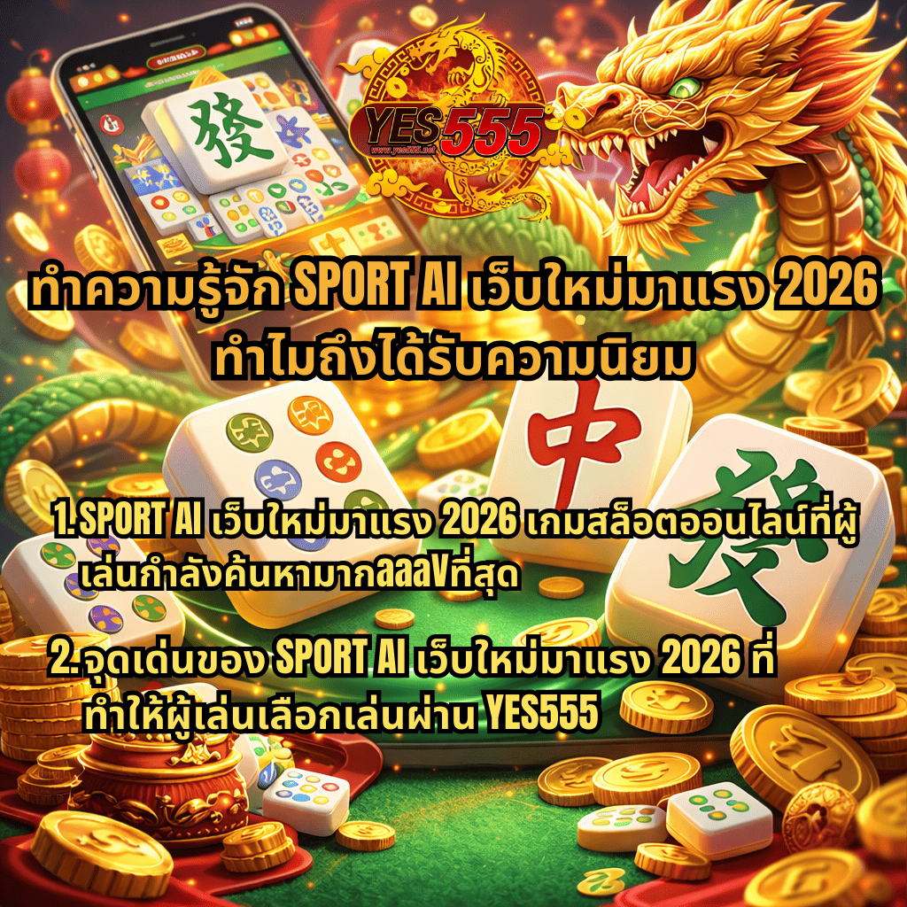 ทำความรู้จัก SPORT AI เว็บใหม่มาแรง 2026 เกมสล็อตออนไลน์ธีม Mahjong Ways2 พร้อมมังกรทอง เหรียญทอง และไพ่นกกระจอก เล่นผ่าน YES555 เว็บสล็อตยอดนิยม